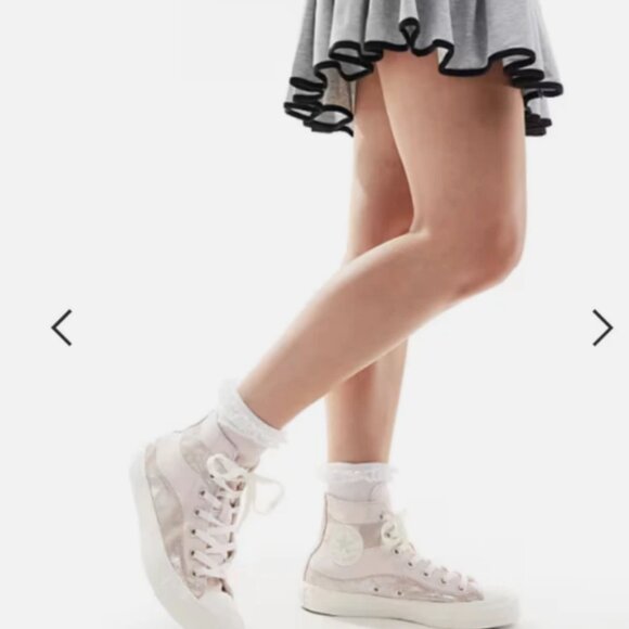 CONVERSE Chuck Taylor All Star Suede & Metallic Canvas High Top Sneaker MSRP$125 - Picture 4 of 16